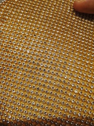Bolso de malla cristal imitación oro