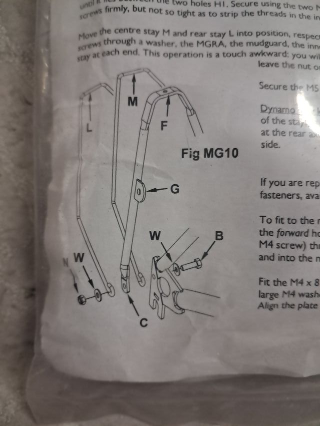 Aste parafango posteriore Brompton Set