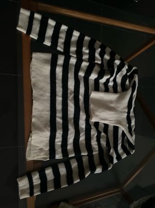 Jersey de rayas blanco y negro