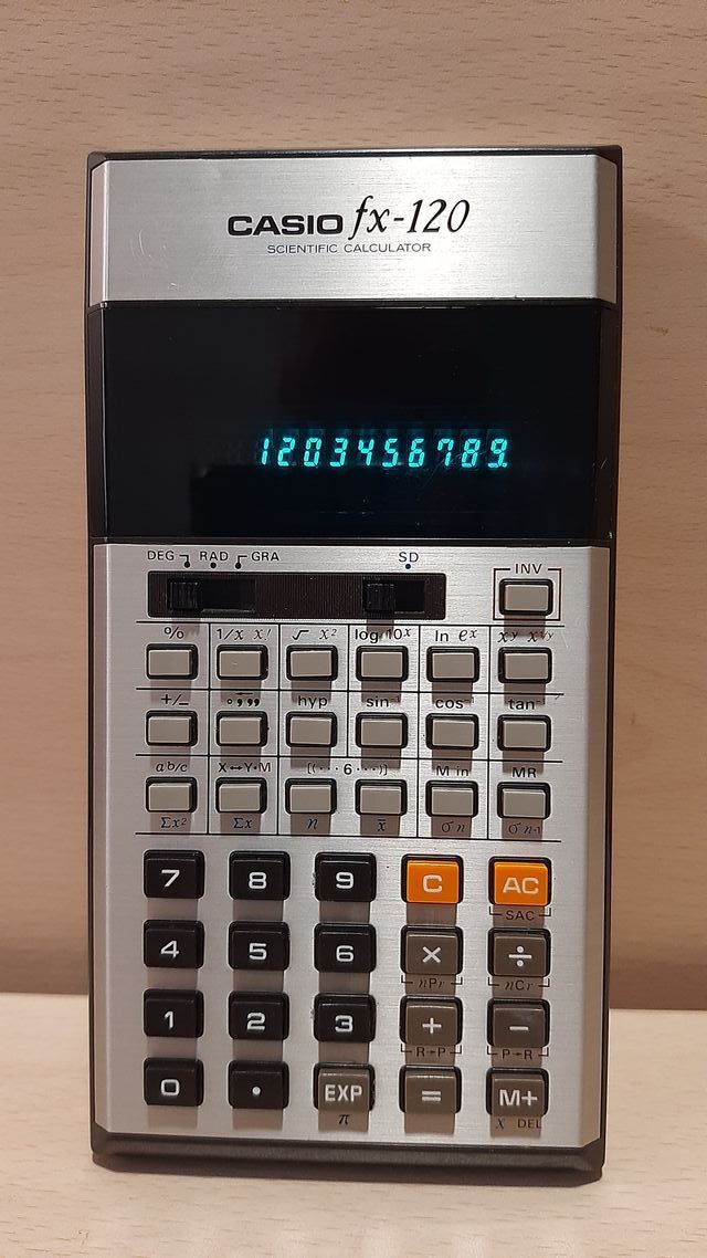 2 Calculadoras Casio FX-120 y FX-140 Vintage
