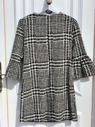Vestido Zara Cuadros Blanco y Negro