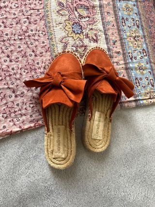 Alpargatas Stradivarius Naranja/Beige