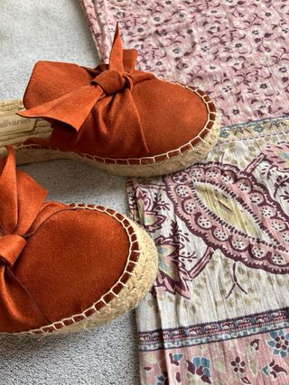 Alpargatas Stradivarius Naranja/Beige
