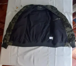Chaqueta Camuflaje Verde Bomber