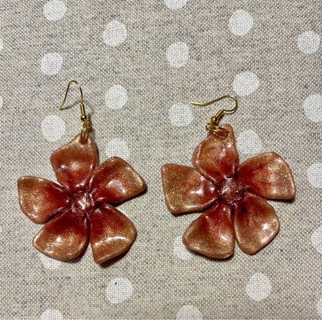 Pendientes flor hechos a mano