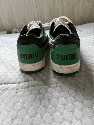 Zapatillas Puma Blancas y Verdes