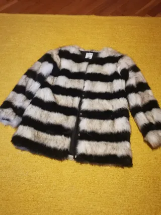 Casaco de pêlo menina 12 anos às riscas