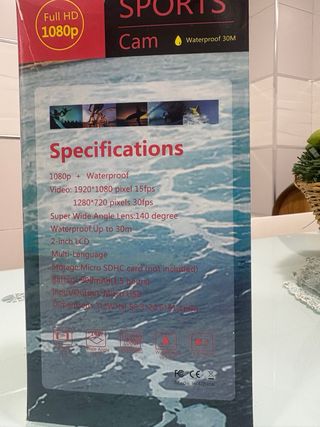 Cámara Deportiva Full HD 1080p para deportes