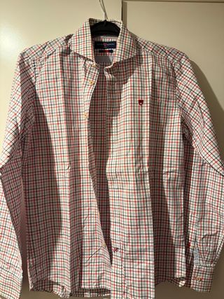 Camisa Álvaro Moreno Cuadros Rojo y Azul