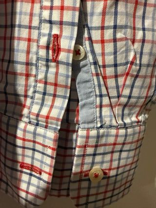 Camisa Álvaro Moreno Cuadros Rojo y Azul