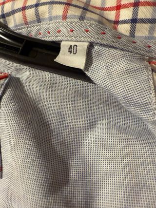 Camisa Álvaro Moreno Cuadros Rojo y Azul