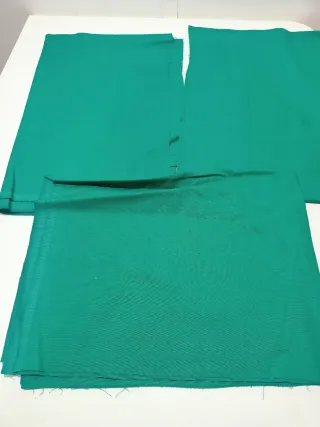3 retales popelina verde