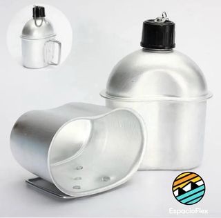 Cantimplora de agua militar aluminio