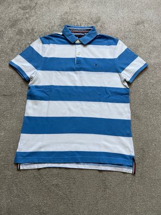 Polo Tommy Hilfiger Azul y Blanco 