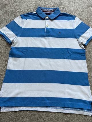 Polo Tommy Hilfiger Azul y Blanco 