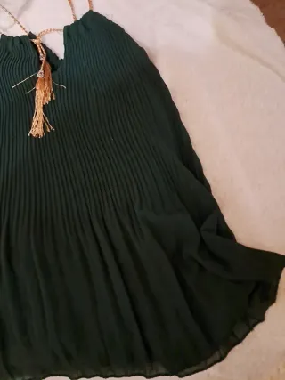 Blusa plisada tirantes dorados