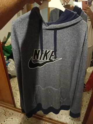 Sudadera Nike Gris y Azul