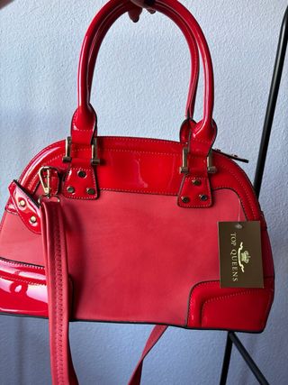 Bolso TOP QUEENS Rojo Charol y Polipiel