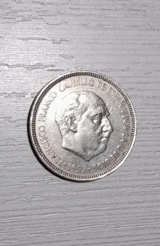 Moneda 5 Pesetas Franco 1957