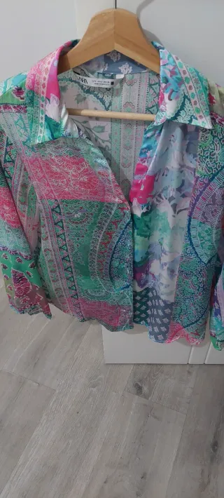 Blusa Zara Talla S Estampada