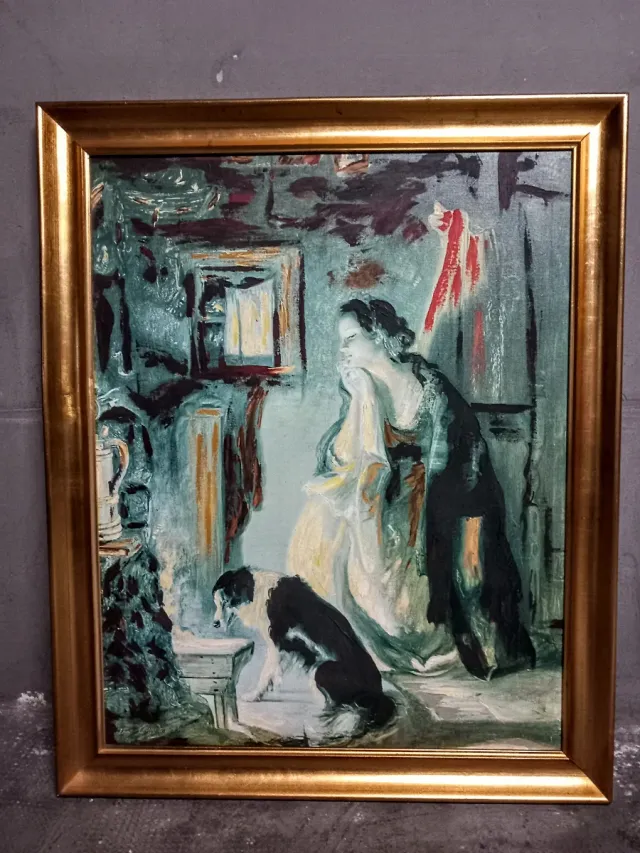 Olio per donne e cani Cuadro