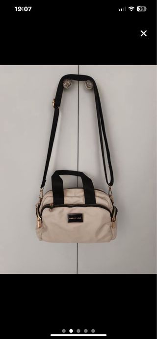 Bolso Bimba y Lola Beige y Dorado