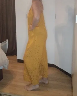 Kimono amarillo estampado