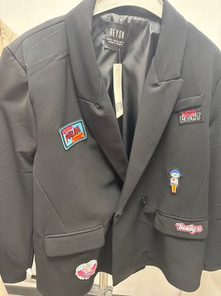Blazer Oversize Negro REYON Talla M
