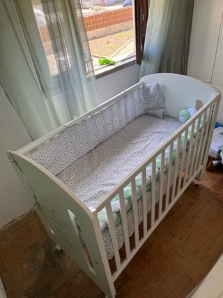 Berço Bébé Branco + Colchão Novo