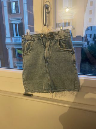 Gonna jeans vita alta