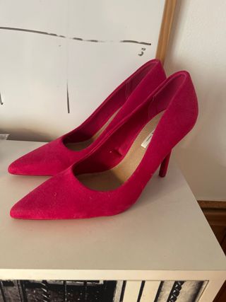 Tacones Salón Rosa