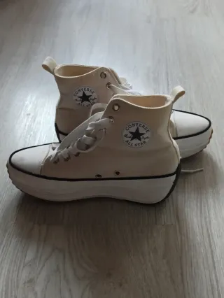 Converse Beige/Blanco Plataforma