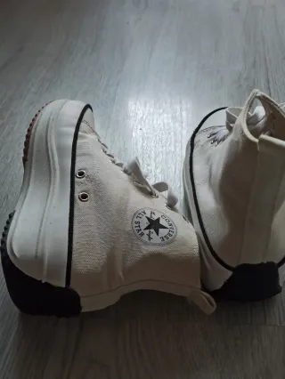 Converse Beige/Blanco Plataforma
