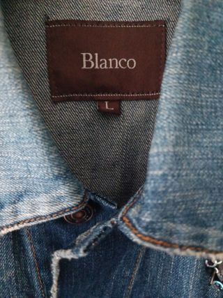 Chaqueta vaquera Blanco con parches