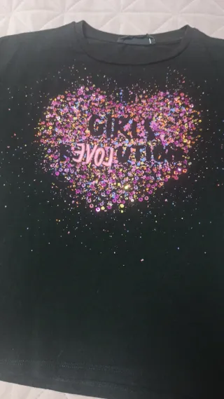 Camiseta Desigual Corazón Lentejuelas