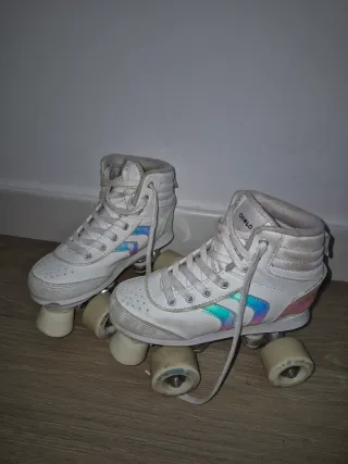 Patines niña 4 ruedas blancos