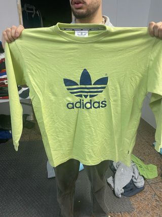 Camiseta Adidas verde manga larga