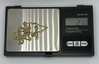 Cadena Rolo de oro de 9k, 2.11 g, 47 cm.