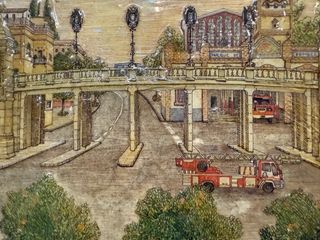 Cuadro Puente Bomberos Sevilla Original