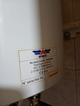 Termo eléctrico APARICI 50L SIE050N