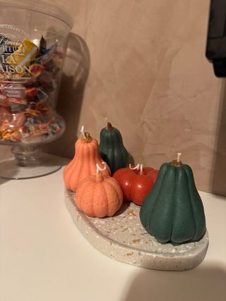 Set 5 Candele Zucca Autunnali