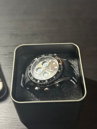 Reloj Fredric Negro y Plateado