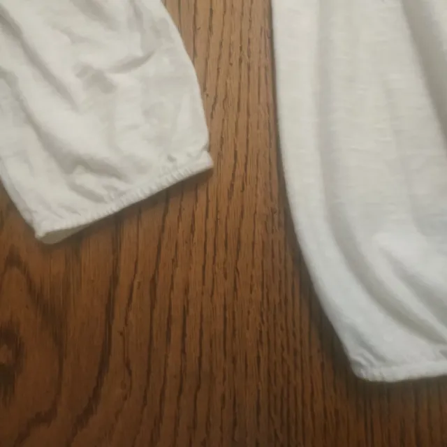 Maglietta scollo a barca maniche lunghe bianca S/M