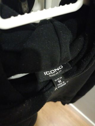 Sudadera Negra con Logo IC(Ø)NO