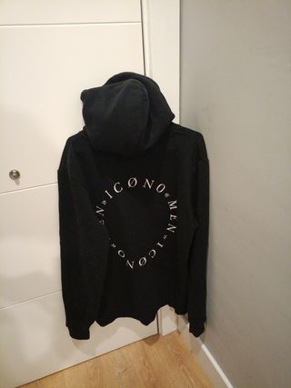 Sudadera Negra con Logo IC(Ø)NO