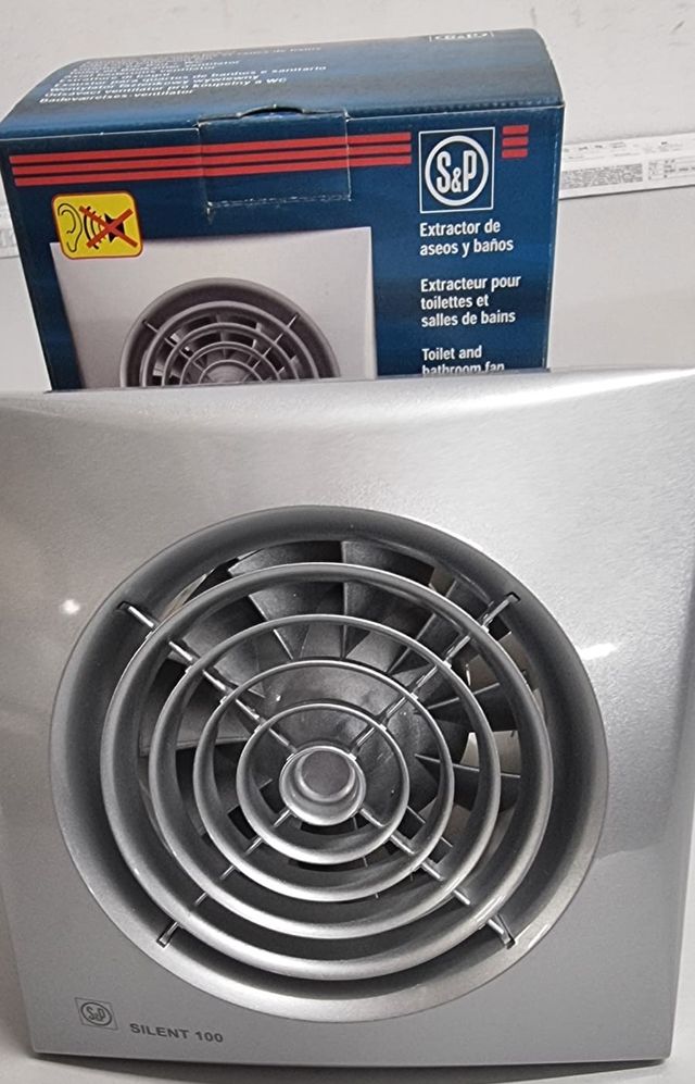 Extractor Baño S&P Silent 100 CRZ Plata