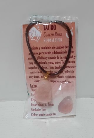 Colgante Horóscopo Tauro (Cuarzo Rosa)