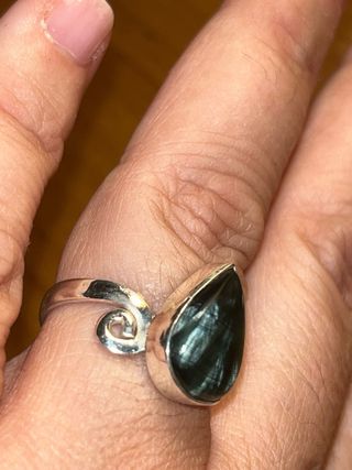 Anillo Plata 925 Serafinita Ajustable
