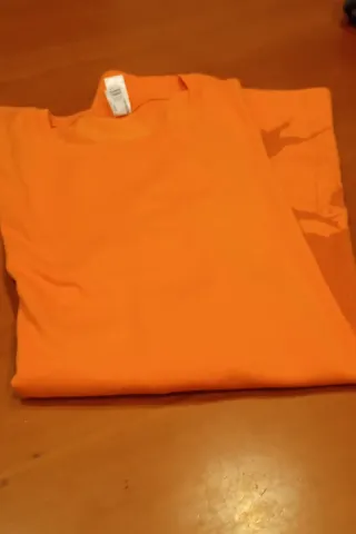 Camiseta hombre manga larga naranja