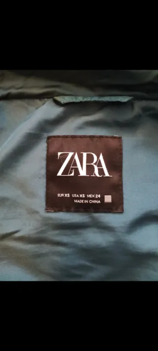 Chaquetón acolchado mujer verde azulado